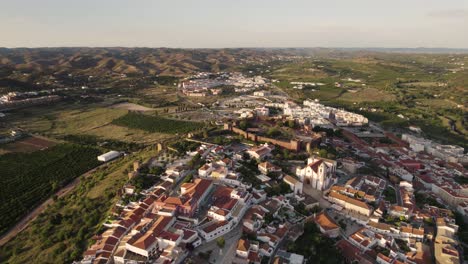 Tranquil-aerial-over-the-old-town-of-Silves-and-its-castle