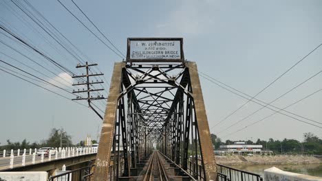 Antique-Chulalongkorn-Rail-Bridge-In-Ratchaburi-Province,-Thailand