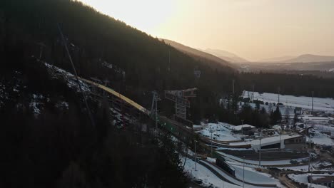 Empty-ski-jumping-centre-at-Zakopane-in-Poland