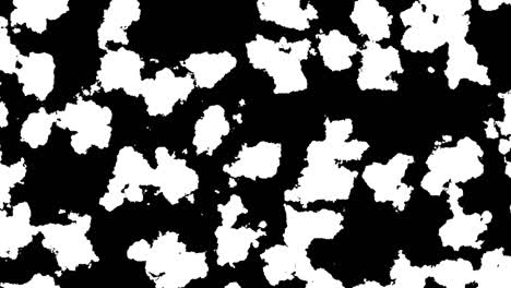 Graphic-effect-of-white-spots-merging-on-black-background