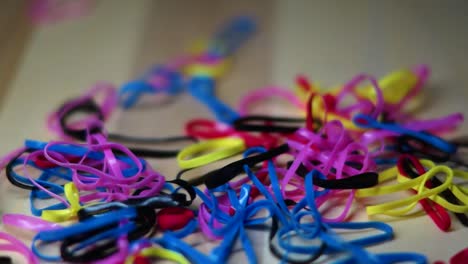 close-up-of-rotating-colorful-rubber-bands