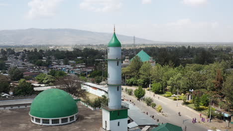 Aerial-View-Of-Alaba-Kulito-Central-Mosque-At-Daytime-In-Ethiopia