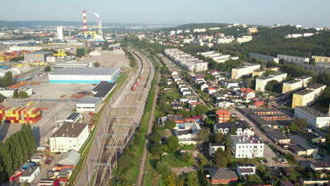 Aerial-View-Of-Railway-At-DCT-Gdansk