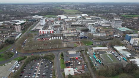 Harlow-Essex-City-Centre-Einkaufszentrum-Uk-Luftaufnahmen