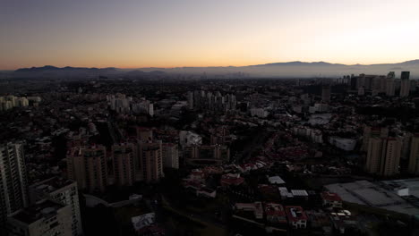 Luftaufnahme-Der-Morgendämmerung-In-Mexiko-Stadt