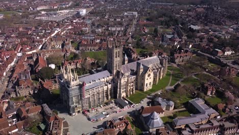 Luftaufnahme-Der-Kathedrale-Von-Canterbury-In-Canterbury,-Kent
