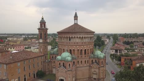 Das-Heiligtum-Von-Santa-Maria-Della-Croce-In-Crema,-Italien,-Ist-Vom-Himmel-Aus-Zu-Sehen