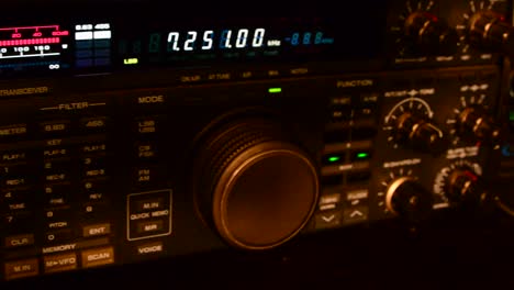 Amateur-ham-radios-station-with-multiple-radios