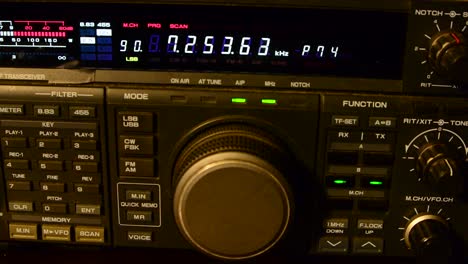 Amateur-ham-radio-station-with-multiple-radios