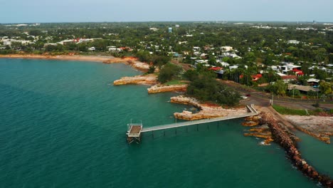 Landing-Stage-At-The-Foreshore-Of-NightCliff-Suburb,-Darwin-City-In-Northern-Territory-Of-Australia