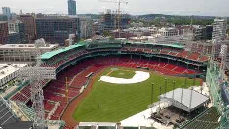 Aerial-Establishing-Shot---Fenway-Park,-Home-of-the-Boston-Red-Sox