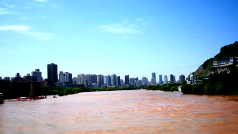 time-lapse-shot-of-China-Yangtze-yellow-river-at-XiAn