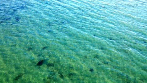 Clear-Greenish-Blue-Sea-Water-With-Ripples-In-Bahia-de-los-Angeles,-Baja-California,-Mexico