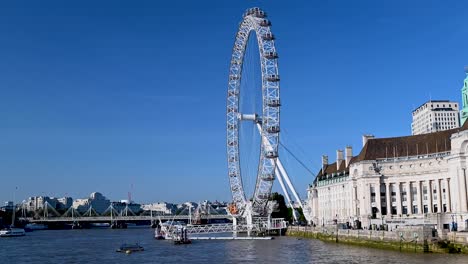 Blick-Auf-Das-London-Eye-Von-Der-Westminster-Bridge---Millennium-Wheel,-London,-Vereinigtes-Königreich