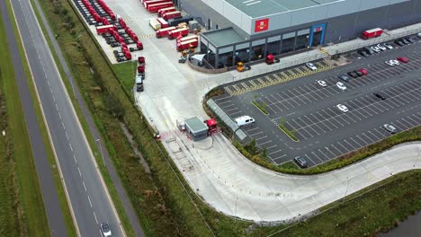 Aerial-view-parcel-post-distribution-hub-logistics-postal-sorting-depot-England