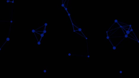 Abstrakter-Polygonaler-Blauer-Drahtgitter-Netzwerkhintergrund---Konnektivitäts--Oder-Netzwerkkonzept