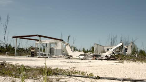 Demolished-Buildings-on-Grand-Bahama-Island,-Hurricane-Dorian-Consequences