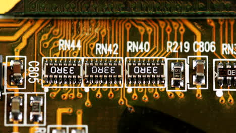 Close-Up-Of-Resistors-Of-A-Computer-Circuit-Board