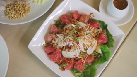 Plate-Of-Vietnamese-Pomelo-Salad-With-Kani