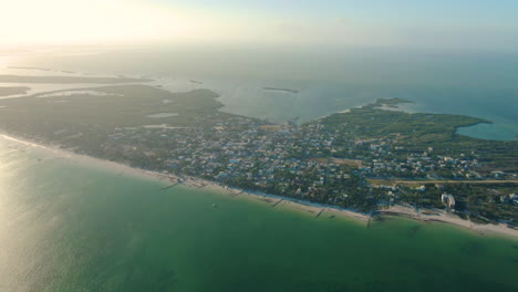Aerial-view-of--coastline-of-Isla-Holbox
