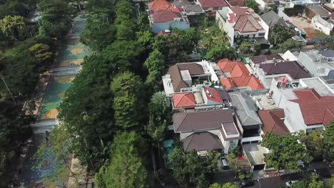 Indonesia-Jakarta-City-Complex-Community-Park-Neighborhood-Aerial-Drone