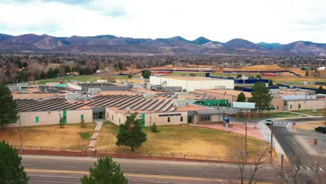 Columbine-High-School-in-Colorado-drone-video-moving-out-and-up