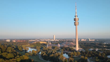 Aerial-view-of-Olympic-Park-Munich-in-summer