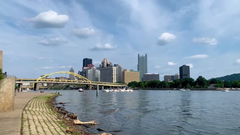 Allegheny-river-waterfront-with-the-Pittsburgh-downtown-in-the-background