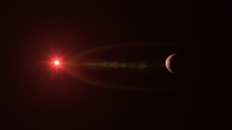 Trappist-1d-Außerirdischer-Bewohnbarer-Bewohnbarer-Exoplanet-Umkreist-Kühlenden-Roten-Zwergstern-Im-Weltall-Mit-Monden---Breite-4k-3d-rendering