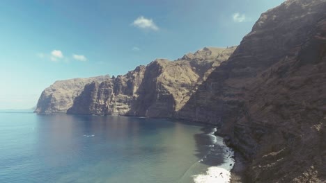 Tenerife-from-drone,-Canary-Islands.-Los-Gigantes