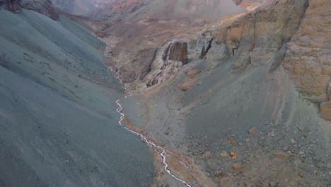 Waterfall-from-the-glaciar-above,-"glaciar-la-paloma"-Recorded-using-DJI-MINI-2-in-4K