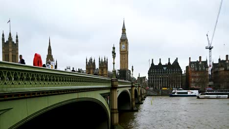 View-towards-Big-Ben-and-Palace-of-Westminster,-London,-United-Kingdom