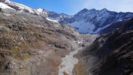 Cumbres-Nevadas-Escarpadas-Cerca-De-Weissee-Gletscherwelt-En-El-Parque-Nacional-De-Hohe-Tauern,-Uttendorf,-Salzburgo,-Austria