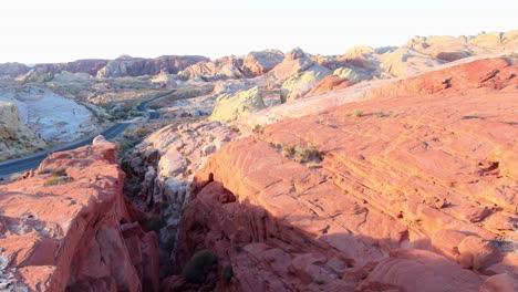 Sonnenaufgang-Im-Valley-Of-Fire-State-Park,-Nevada