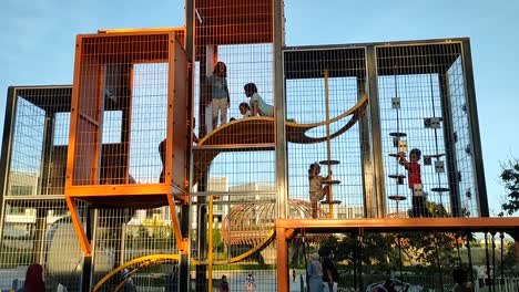 Modern-children's-outdoor-playground-in-the-public-park