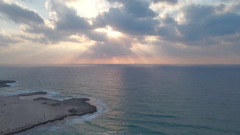 Sun-dawn-Aerial-at-The-Sea