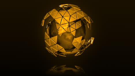 Modern-abstract-yellow-sphere-with-rotating-multilayer-triangle-clouds