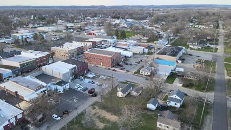 Fast-aerial-spin-to-a-view-of-small-town-America
