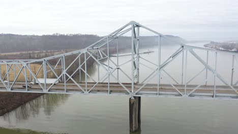 Ohio-River-4K-Aerial-of-Bridge