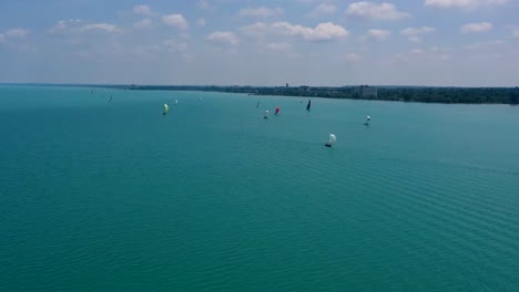 Drone-time-lapse-from-the-lake-Balaton-with-many-sailing-boats-in-nice-weather-2