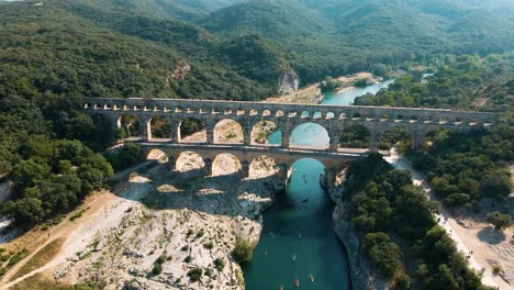 The-Pont-du-Gard-is-an-ancient-Roman-aqueduct-bridge-built-in-the-first-century-AD