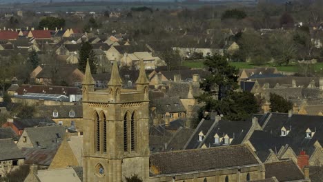 Old-English-Stone-Church-Broadway-Village-Worcestershire-UK-Aerial-View-St-Michael-And-All-Angels-C-Of-E