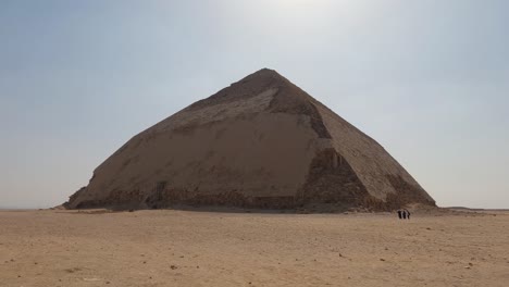 Wide-Angle-Shot-Of-Ancient-Dahshur-Bent-Pyramid-In-Egypt