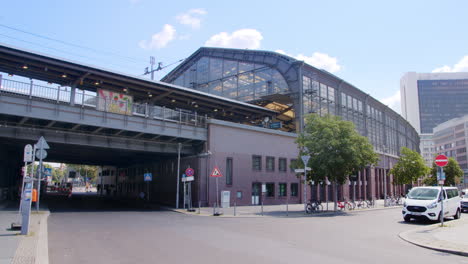 Exterior-View-of-Train-Station-Friedrichstrasse-in-Berlins-Mitte