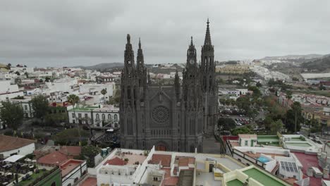 Aerial-View-Of-Church-of-San-Juan-Bautista-In-Arucas