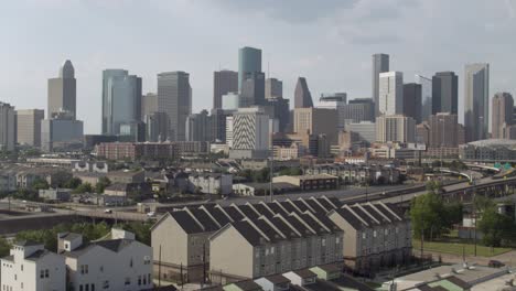 Toma-De-Establecimiento-Del-Centro-De-Houston-Desde-El-área-Histórica-Del-Tercer-Distrito