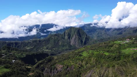 Drone-footage-of-the-Cirque-de-Salazie-at-the-Reunion-Island-with-mountains-and-clouds