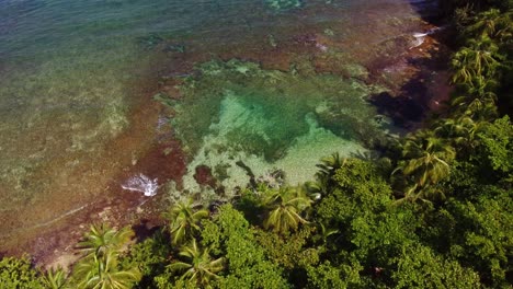 Aerial-video-of-Manzanillo-beach,-Costa-Rica