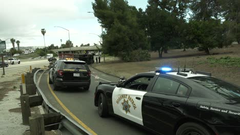 Highway-Police-units-blocking-off-freeway-due-to-crash