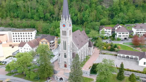 Exterior-Of-Neo-gothic-Church-Vaduz-Cathedral-In-Vaduz,-Liechtenstein